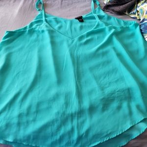 Torrid teal cami swing top